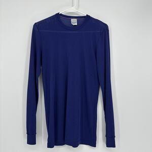 Vintage Patagonia Capilene Shirt Mens Medium Blue Long Sleeve Base Layer USA 90s